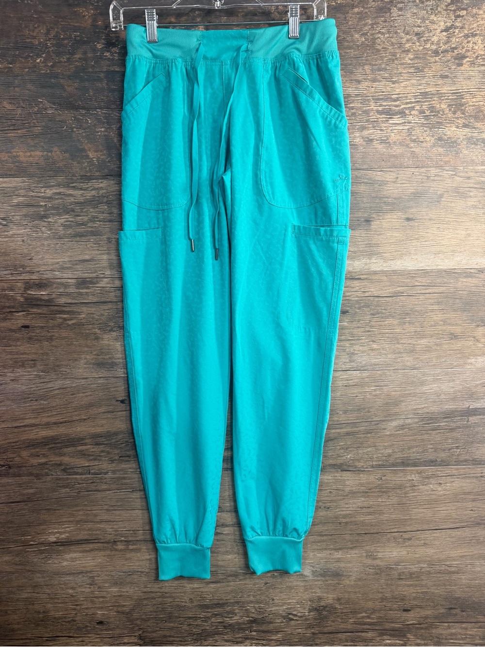 Ava Therese Teal Drawstring Jogger Scrub Pants for Women